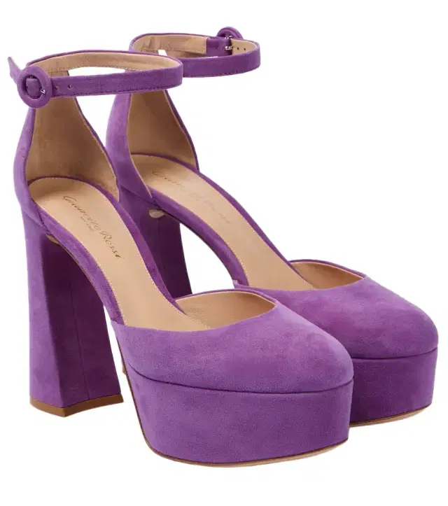 Gianvito Rossi Vernice platform suede pumps