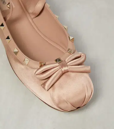 Valentino Garavani Rockstud satin ballet flats | Thumbnail 3 Valentino Garavani Rockstud satin ballet flats | Thumbnail 3