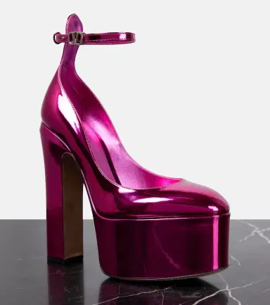 Valentino Garavani Tan-Go metallic leather platform pumps | Thumbnail 2 Valentino Garavani Tan-Go metallic leather platform pumps | Thumbnail 2