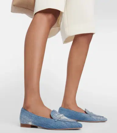Malone Souliers Bruni denim loafers | Thumbnail 5