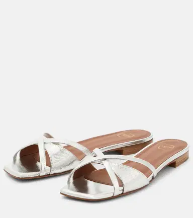 Malone Souliers Penn embossed leather slides | Thumbnail 2
