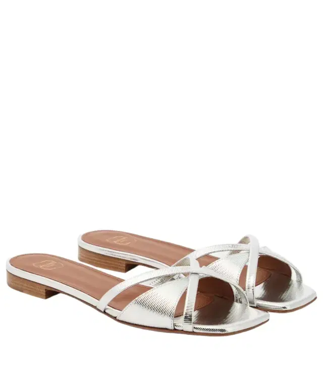 Malone Souliers Penn embossed leather slides
