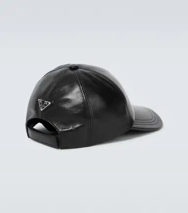Prada Leather baseball cap | Thumbnail 2