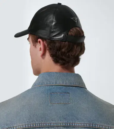 Prada Leather baseball cap | Thumbnail 3