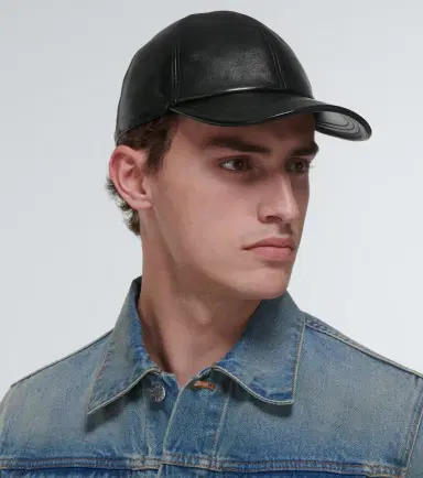 Prada Leather baseball cap | Thumbnail 4