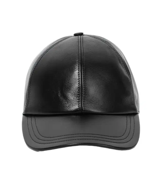 Leather baseball cap