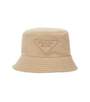 Prada Logo cotton bucket hat | Thumbnail 1