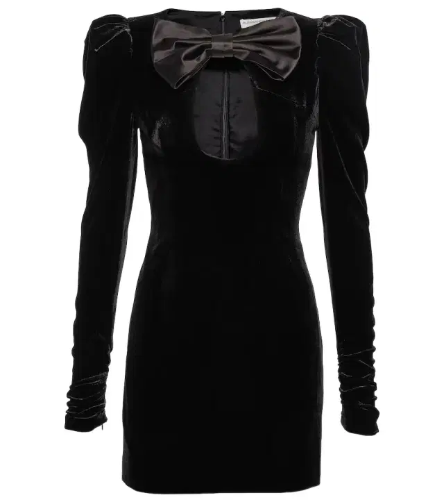 Alessandra Rich Cutout velvet minidress