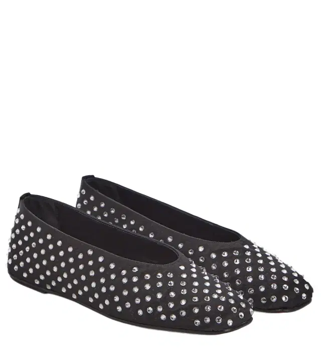Magda Butrym Embellished satin ballet flats