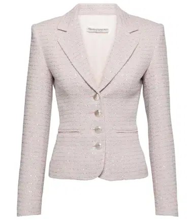 Alessandra Rich Sequined single-breasted tweed blazer | Thumbnail 1