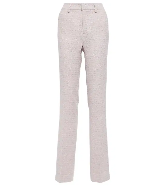 Alessandra Rich Sequined mid-rise straight pants