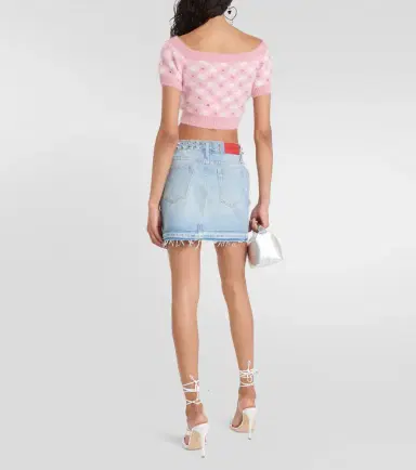 Alessandra Rich Embellished denim miniskirt | Thumbnail 2 Alessandra Rich Embellished denim miniskirt | Thumbnail 2