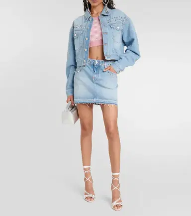 Alessandra Rich Embellished denim miniskirt | Thumbnail 4 Alessandra Rich Embellished denim miniskirt | Thumbnail 4