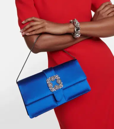 Manolo Blahnik Capri embellished satin clutch | Thumbnail 3