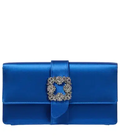 Manolo Blahnik Capri embellished satin clutch | Thumbnail 1