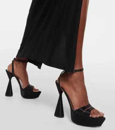 D'Accori Skye satin platform sandals | Thumbnail 2