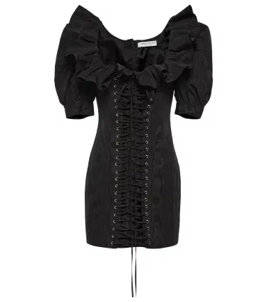 Alessandra Rich Ruffled puff-sleeve minidress | Thumbnail 1