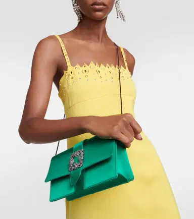 Manolo Blahnik Capri embellished satin clutch | Thumbnail 4 Manolo Blahnik Capri embellished satin clutch | Thumbnail 4