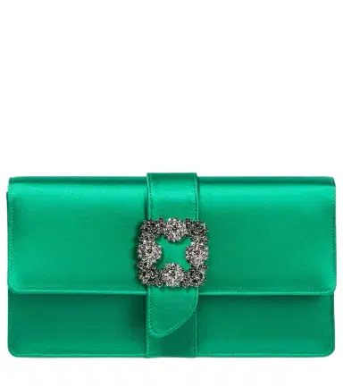 Manolo Blahnik Capri embellished satin clutch | Thumbnail 1 Manolo Blahnik Capri embellished satin clutch | Thumbnail 1