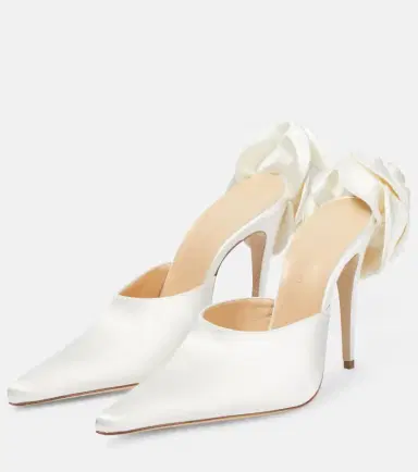 Magda Butrym Flower satin mules | Thumbnail 3