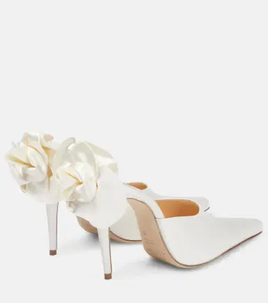 Magda Butrym Flower satin mules | Thumbnail 4