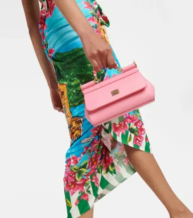 Dolce & Gabbana Portofino ruched silk midi skirt | Thumbnail 5