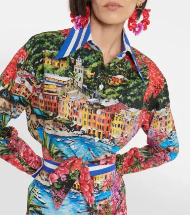 Dolce & Gabbana Portofino printed cotton jersey T-shirt | Thumbnail 2