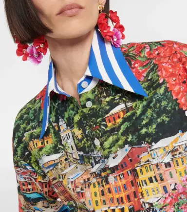 Dolce & Gabbana Portofino printed cotton jersey T-shirt | Thumbnail 5