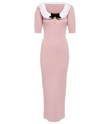 Alessandra Rich Embellished cotton-blend midi dress | Thumbnail 1