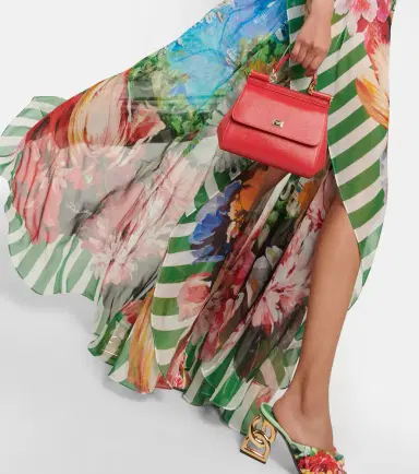 Dolce & Gabbana Portofino printed silk chiffon gown | Thumbnail 4