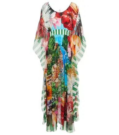 Dolce & Gabbana Portofino printed silk chiffon gown | Thumbnail 1