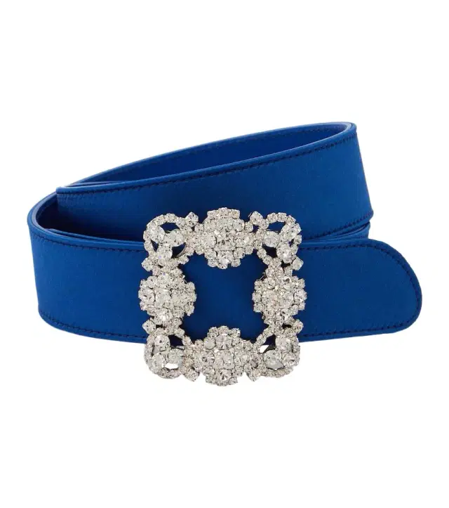 Hangisi crystal-embellished satin belt