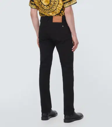 Versace Embellished mid-rise straight jeans | Thumbnail 2