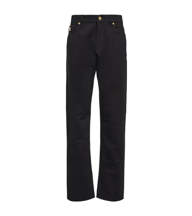 Versace Embellished mid-rise straight jeans