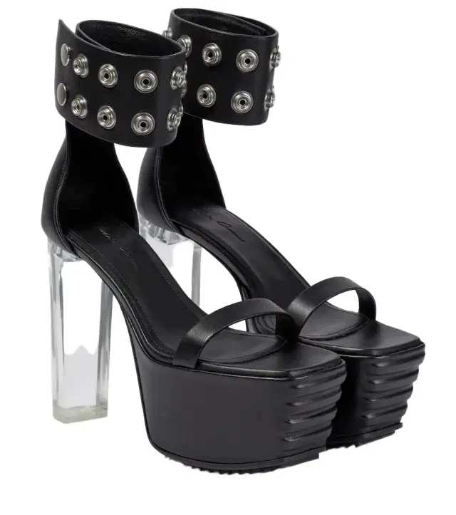 Rick Owens Minimal Grill leather platform sandals