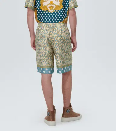 Versace Allover silk shorts | Thumbnail 4