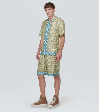 Versace Allover silk shorts | Thumbnail 5