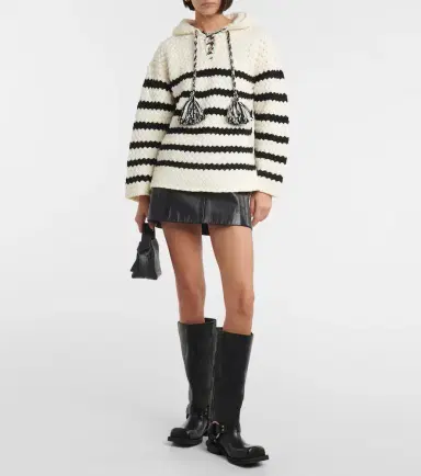 Alanui The Mariner striped wool hoodie | Thumbnail 3