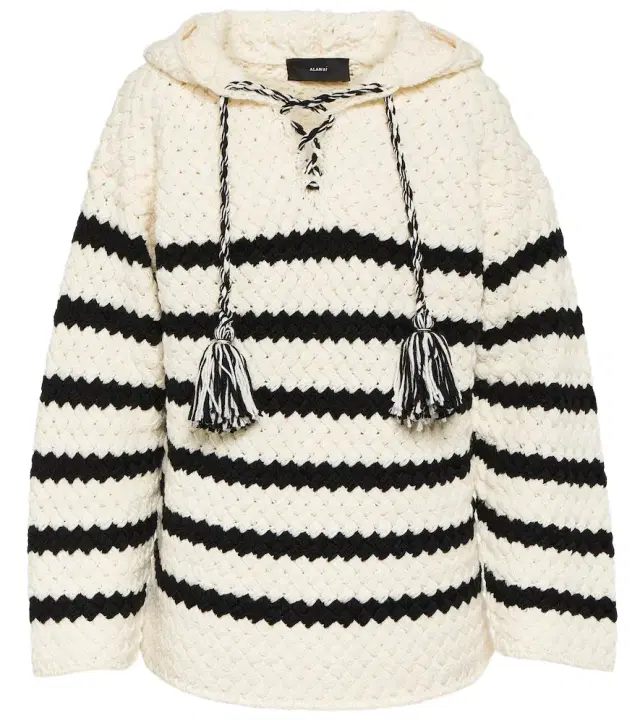 Alanui The Mariner striped wool hoodie