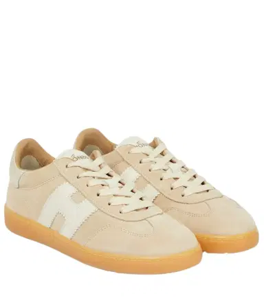 Hogan H647 leather-trimmed suede sneakers | Thumbnail 1