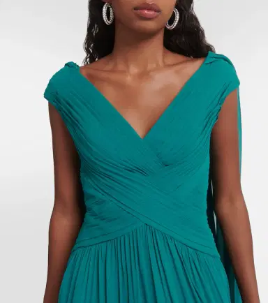 Elie Saab Caped silk-blend gown | Thumbnail 2
