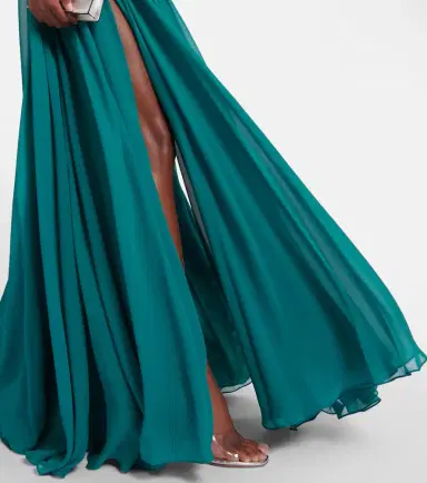Elie Saab Caped silk-blend gown | Thumbnail 5