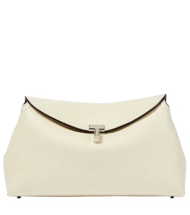 Toteme T-Lock leather clutch