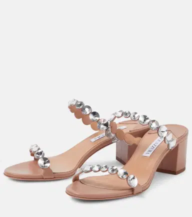 Aquazzura Tequila embellished leather sandals | Thumbnail 2