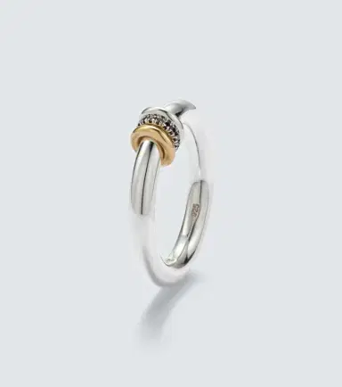 Spinelli Kilcollin Sirius Max sterling silver and 18tk gold ring with black diamonds | Thumbnail 2 Spinelli Kilcollin Sirius Max sterling silver and 18tk gold ring with black diamonds | Thumbnail 2
