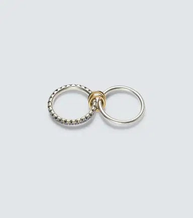 Spinelli Kilcollin Enzo sterling silver and 18kt gold ring with black diamonds | Thumbnail 3