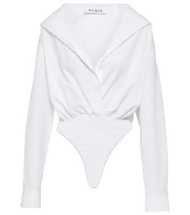 Alaïa Alaïa Hooded cotton bodysuit | Thumbnail 1 Alaïa Alaïa Hooded cotton bodysuit | Thumbnail 1