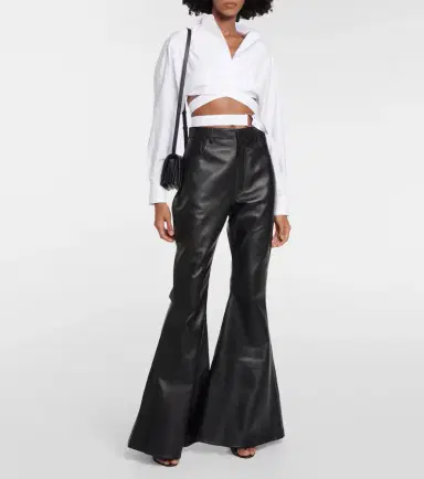 Alaïa Alaïa Flared leather pants | Thumbnail 3
