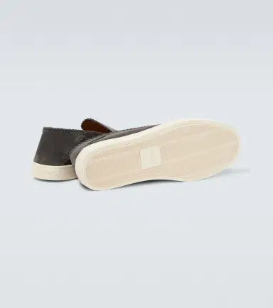 Giorgio Armani Galleria 3 suede slip-on shoes | Thumbnail 4