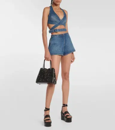 Alaïa Alaïa Denim shorts | Thumbnail 5